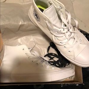 Converse white hi tops